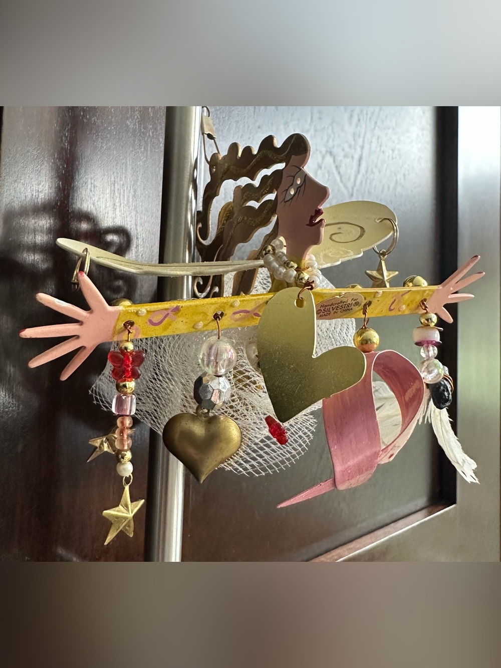 Fanciful Flights “Breast Cancer Angel” Ornament created by Rossi for Silvestri - Picture 5 of 7